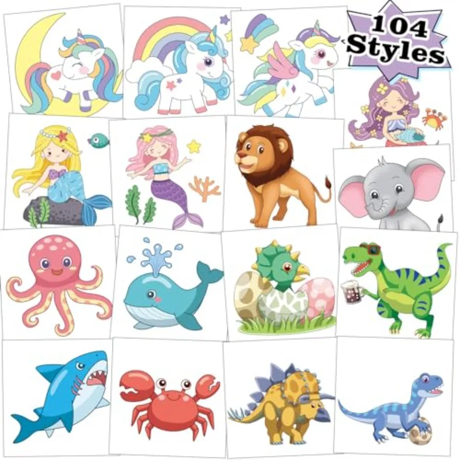 Limited-time special offer 04 PCS Temporary Tattoos for Party Supplies, Dinosaur Unicorns Mermaid Animal Temp Tattoo Stickers f
Limited-time special offer 04 PCS Temporary Tattoos for Party Supplies, Dinosaur Unicorns Mermaid Animal Temp Tattoo Stickers f