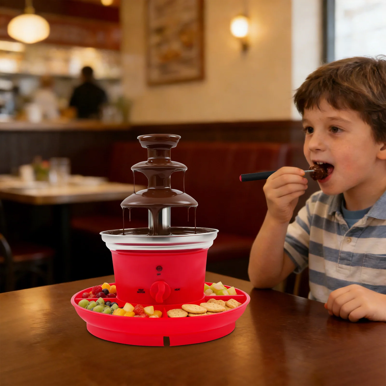 Chocolate Fondue Fountain Electirc Chocolate Fondue Set 3-Tier Chocolate Melting Foundue Set for Birthdays Weekend Dinners Small Dessert Buffets Graduation Parties Gatherings Holidays
Chocolate Fondue Fountain Electirc Chocolate Fondue Set 3-Tier Chocolate Melting Foundue Set for Birthdays Weekend Dinners Small Dessert Buffets Graduation Parties Gatherings Holidays