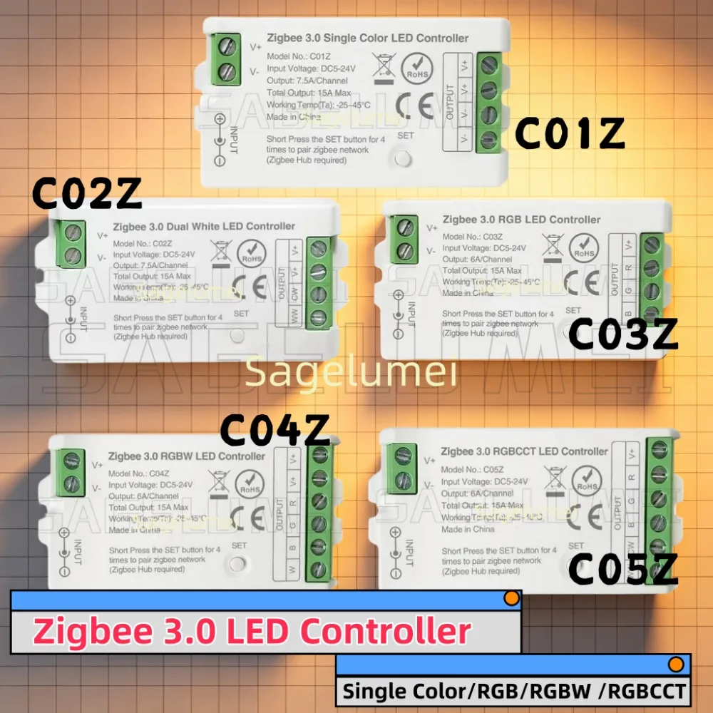 Zigbee 3.0 C01Z/C02Z/C03Z/C04Z/C05Z LED Controller 2.4G Tuya Gateway Smart Voice Control Single Color RGB Dimmer CCT RGBCCTRGBW
Zigbee 3.0 C01Z/C02Z/C03Z/C04Z/C05Z LED Controller 2.4G Tuya Gateway Smart Voice Control Single Color RGB Dimmer CCT RGBCCTRGBW