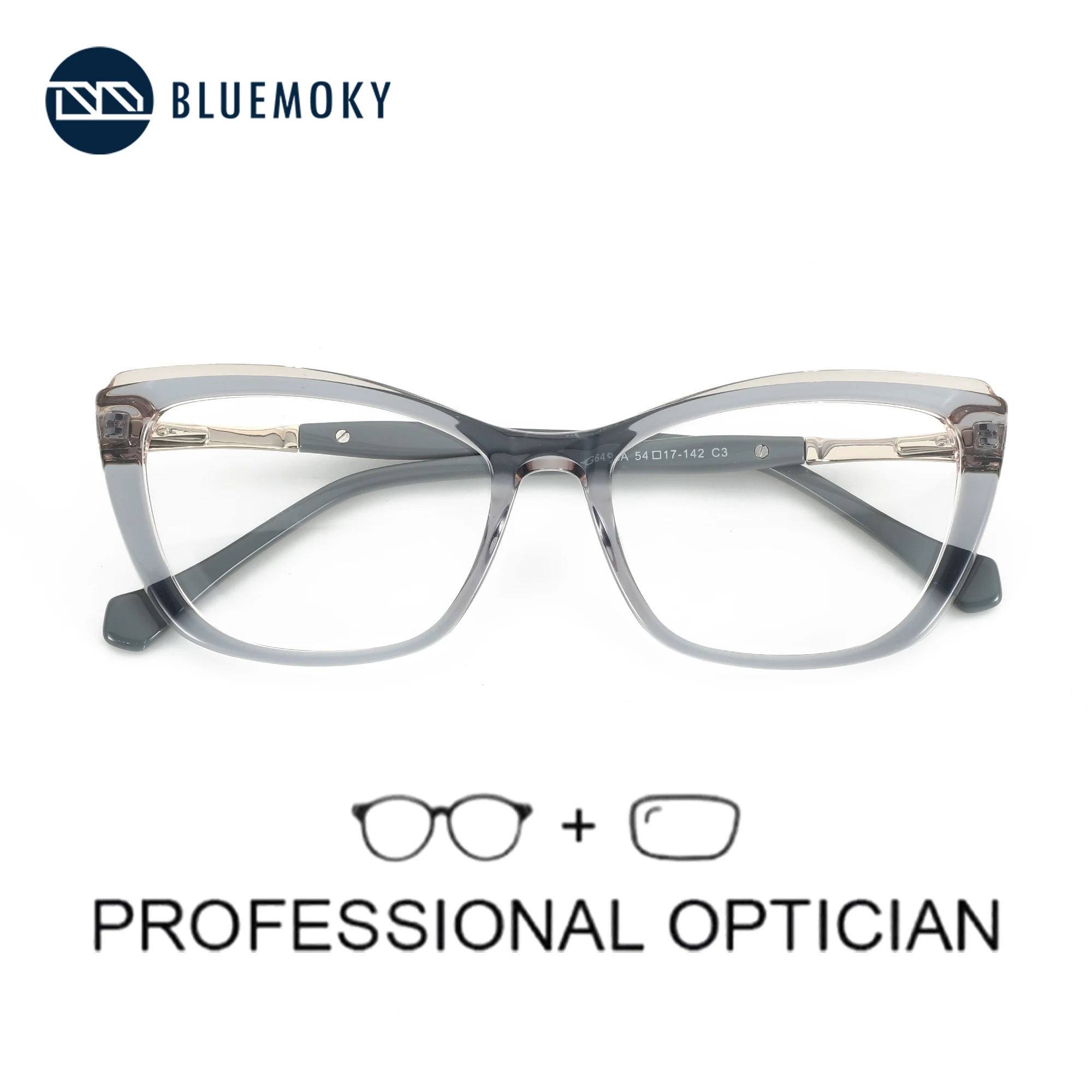 BLUEMOKY Popular Acetate Cat Eye Prescription Eyeglasses For Women Anti Blue Light Myopia/Photochromic Optical Eyeglasses
BLUEMOKY Popular Acetate Cat Eye Prescription Eyeglasses For Women Anti Blue Light Myopia/Photochromic Optical Eyeglasses