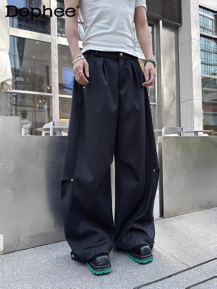 Men's 2026 Spring Autumn Fashion Trend Suit Pants Straight Suit Pants Male Simple Stylish Solid Color High-end Handsome Trousers
Men's 2026 Spring Autumn Fashion Trend Suit Pants Straight Suit Pants Male Simple Stylish Solid Color High-end Handsome Trousers
