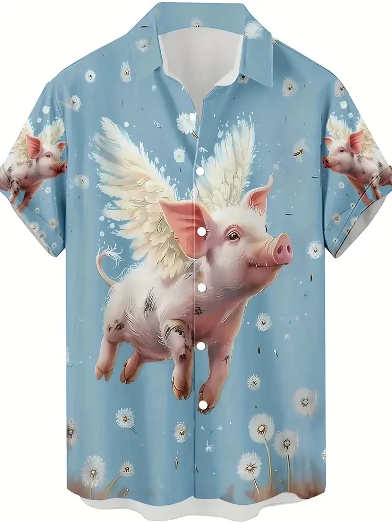 Men's Shirts Summer New 3D Printed Cartoon Pig Pattern Hawaiian Shirt Casual Printed Floral Short Sleeve Hawaiian Unisex Tops
Men's Shirts Summer New 3D Printed Cartoon Pig Pattern Hawaiian Shirt Casual Printed Floral Short Sleeve Hawaiian Unisex Tops