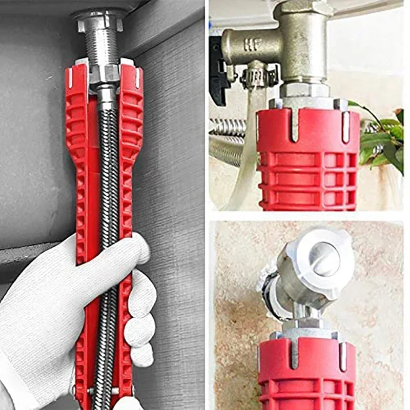 Multifunctional Non-slip Kitchen Repair Plumbing Tools Sink Wrench Sink Faucet Key Plumbing Spanner Bathroom Spanner Tool Set
Multifunctional Non-slip Kitchen Repair Plumbing Tools Sink Wrench Sink Faucet Key Plumbing Spanner Bathroom Spanner Tool Set