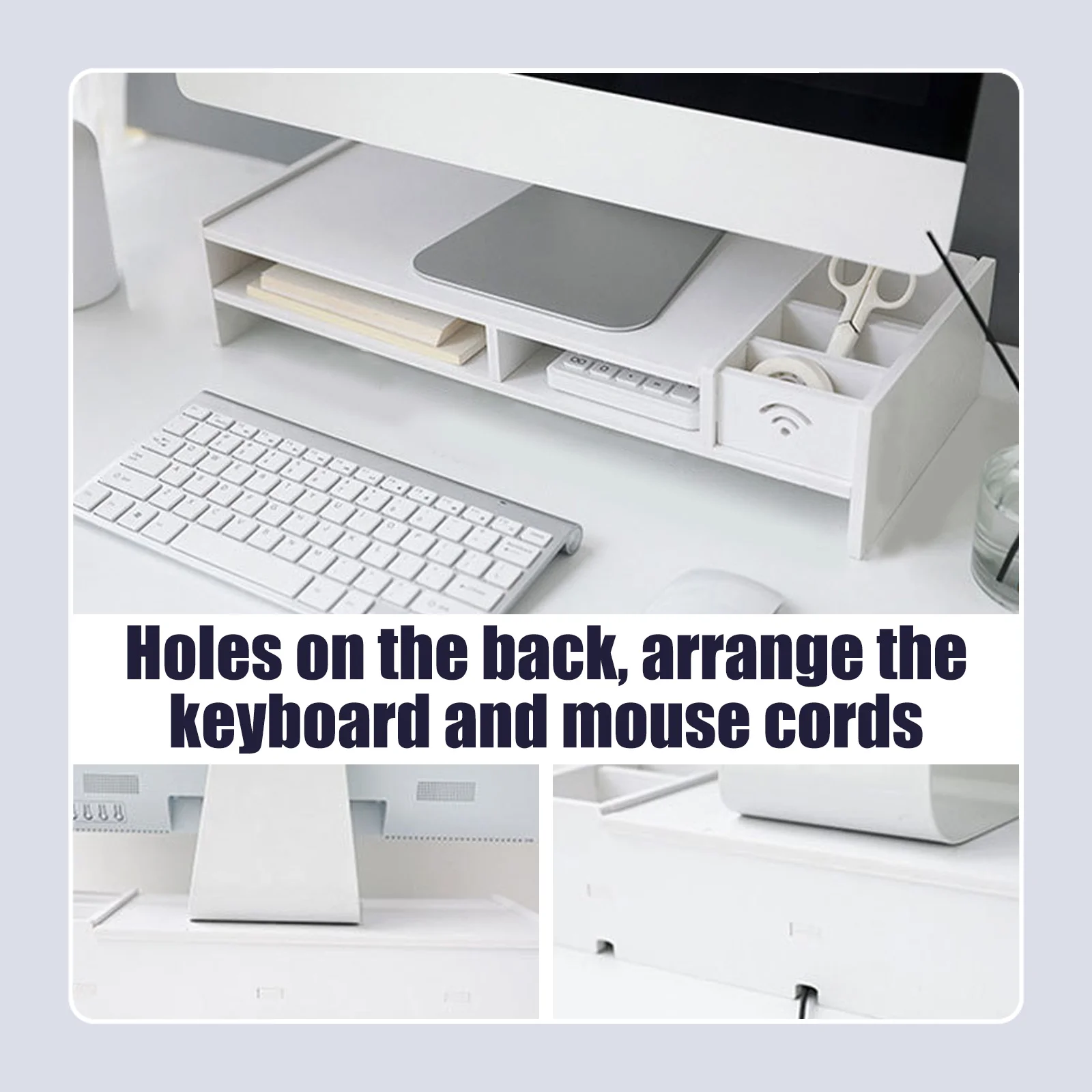 Besegad PC Computer Monitor Stand Riser Laptop Holder Wooden Desk Organizer Shelf Easy Assemble for Home School Office Desktop
Besegad PC Computer Monitor Stand Riser Laptop Holder Wooden Desk Organizer Shelf Easy Assemble for Home School Office Desktop