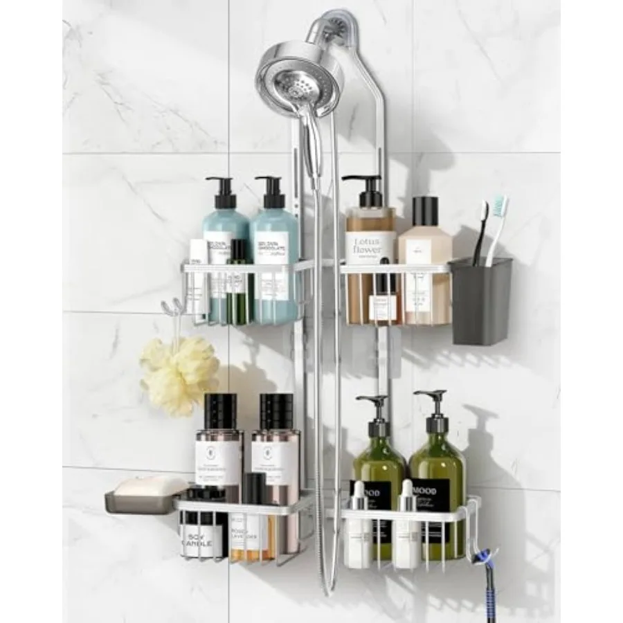 Adjustable Shower Caddy Hanging for Handheld Showerheads - Never Rust Shower Hanging Organizer, Upgraded Bathroom Shower Rack w
Adjustable Shower Caddy Hanging for Handheld Showerheads - Never Rust Shower Hanging Organizer, Upgraded Bathroom Shower Rack w