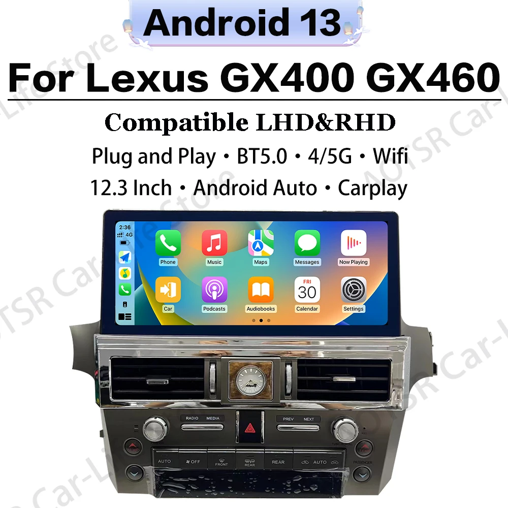 Touch Screen Android Auto For Lexus GX400 GX460 2009~2021 Multimedia Car Radio GPS Navi Audio Stereo Video Player Head Unit 12.3
Touch Screen Android Auto For Lexus GX400 GX460 2009~2021 Multimedia Car Radio GPS Navi Audio Stereo Video Player Head Unit 12.3