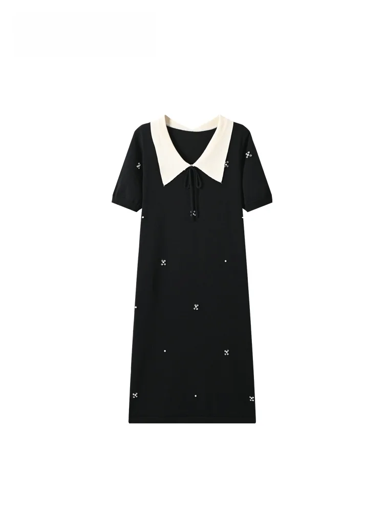 plus Size Collar Short Sleeve Dress Women Summer New Style Cover up Dress City Walk Knitted Polyester Casual Dress
plus Size Collar Short Sleeve Dress Women Summer New Style Cover up Dress City Walk Knitted Polyester Casual Dress
