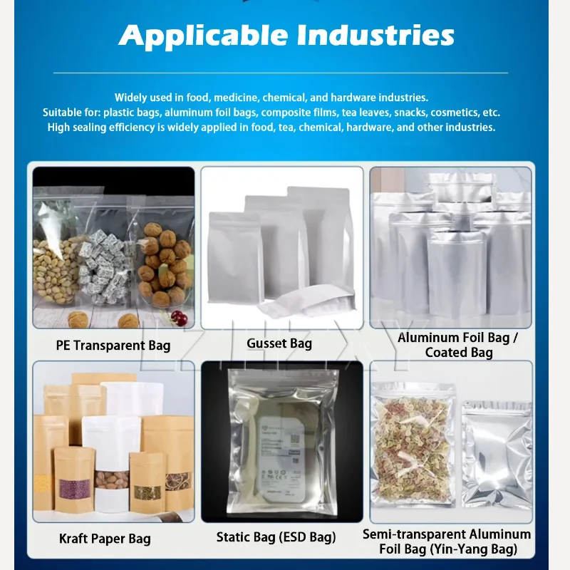 Food Bag Continuous Sealing Machine Automatic Aluminum Foil Plastic Film Packaging Bag Sealer Commercial PE Film Printing Sealer
Food Bag Continuous Sealing Machine Automatic Aluminum Foil Plastic Film Packaging Bag Sealer Commercial PE Film Printing Sealer