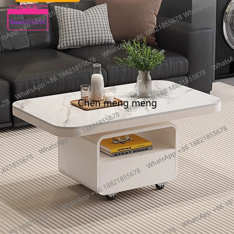 YL French cream wind movable rock slab coffee table modern simple household living room small apartment rectangular storage
YL French cream wind movable rock slab coffee table modern simple household living room small apartment rectangular storage
