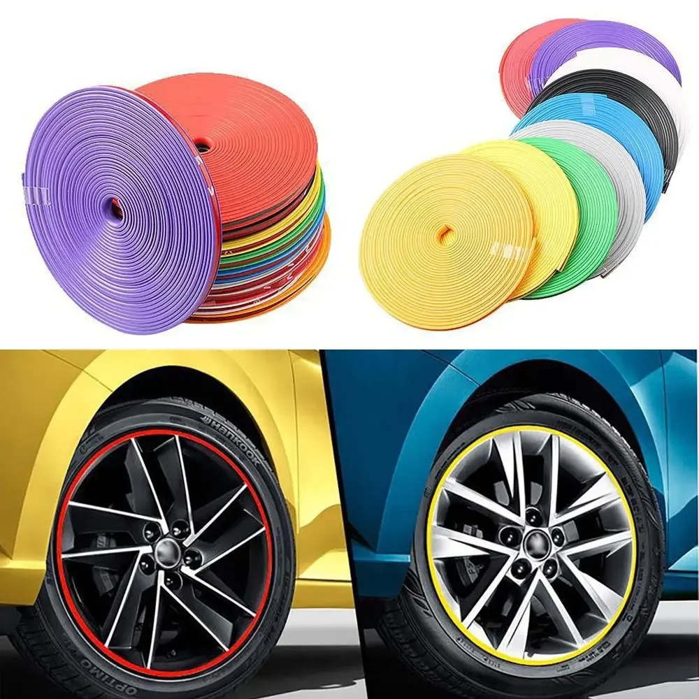 8M Anti-scratch Strip Car Rim Protect Strip Car Styling Tool Car Accessory Wheel Edge Protector Car Wheel Sticker For Auto Car