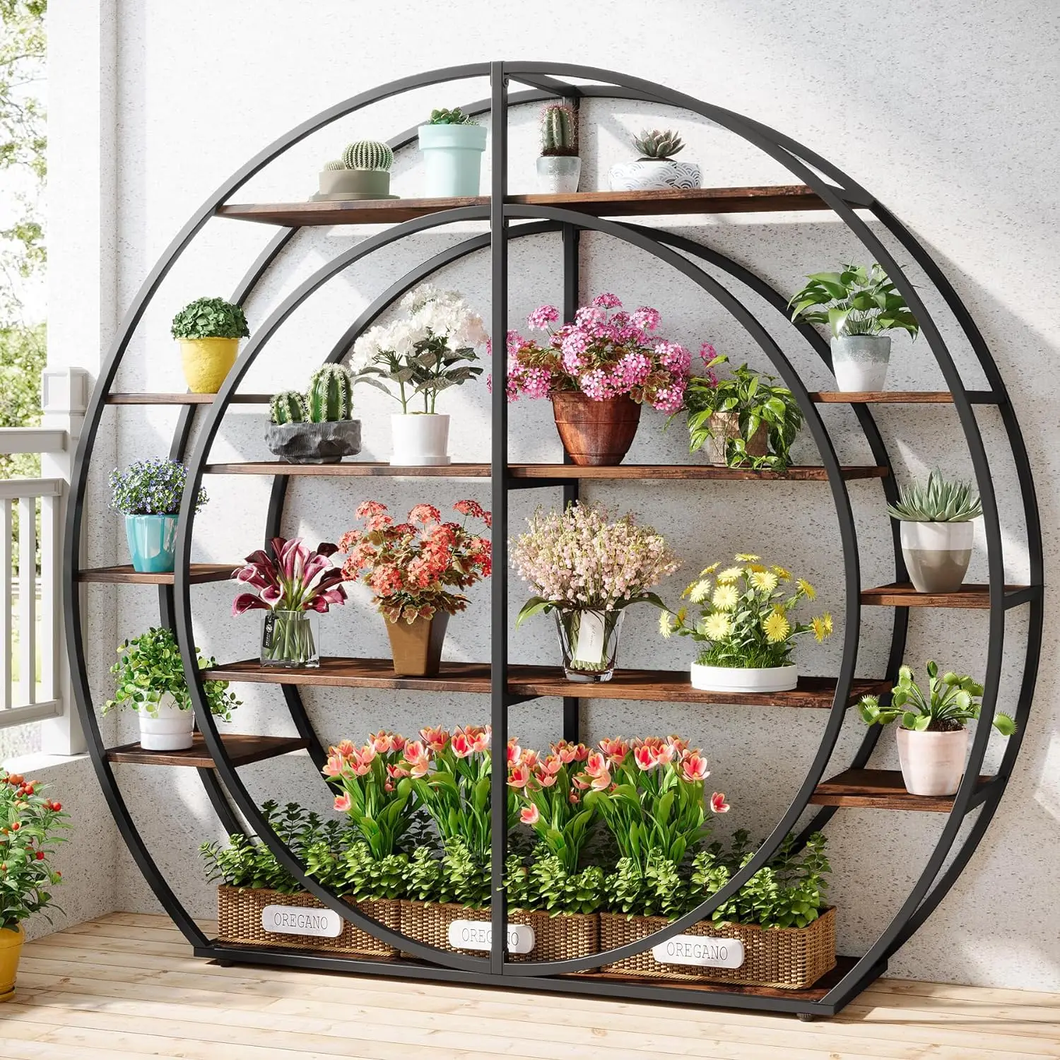 7-Tier Tall Plant Stand Indoor, Large Multiple Potted Shelf Flower Stand, Round-Shaped Rack Display Holder Planter Organizer
7-Tier Tall Plant Stand Indoor, Large Multiple Potted Shelf Flower Stand, Round-Shaped Rack Display Holder Planter Organizer