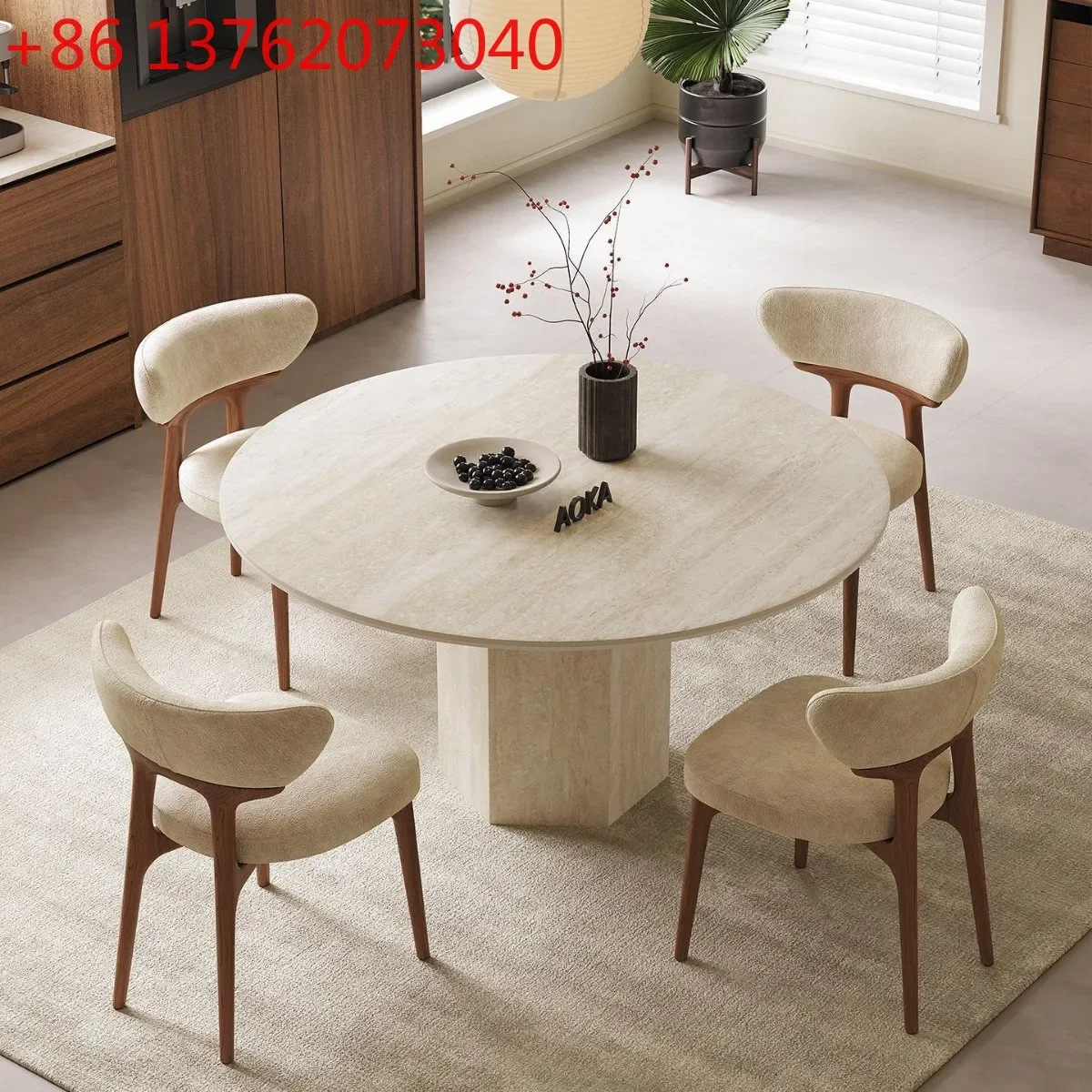 Medieval style travertine rock slab round table dining table small apartment modern high-end retro style
Medieval style travertine rock slab round table dining table small apartment modern high-end retro style