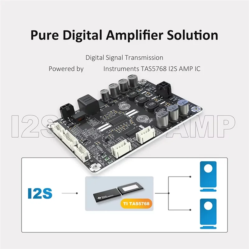 BTLIFE-I2S I2S Digital Input Amplifier Board DAC TAS5768 Forhome Speaker 3-Wire I2S Input Amplifier Board
BTLIFE-I2S I2S Digital Input Amplifier Board DAC TAS5768 Forhome Speaker 3-Wire I2S Input Amplifier Board