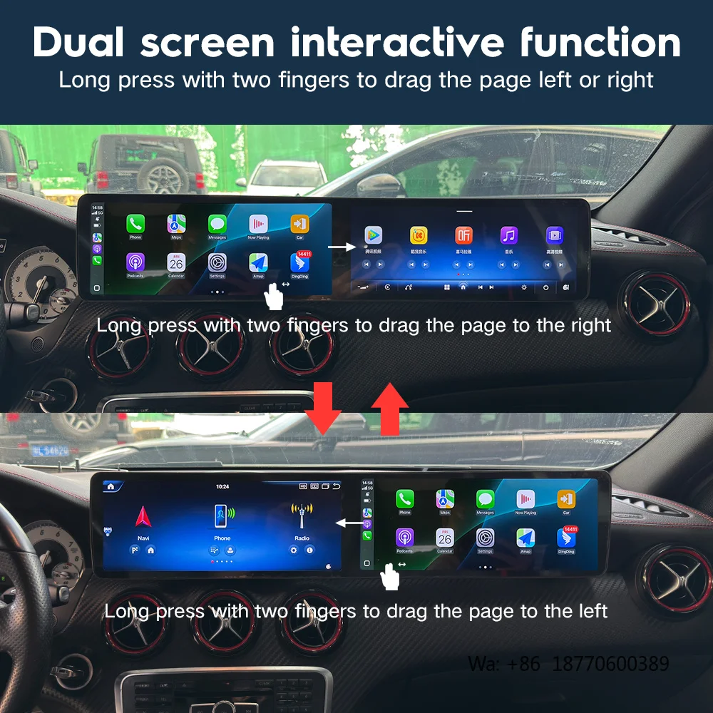 Qualcomm 12.3" Dual Screen Multimedia Player Android Radio Stereo for Mercedes Benz GLA A-Class W176 X156 GPS Navigation
Qualcomm 12.3" Dual Screen Multimedia Player Android Radio Stereo for Mercedes Benz GLA A-Class W176 X156 GPS Navigation