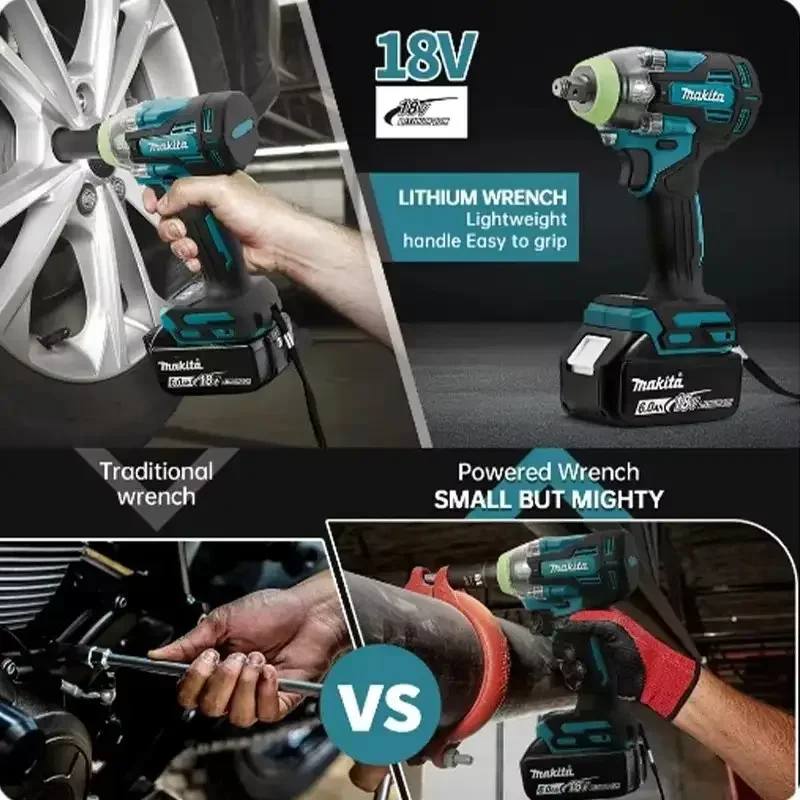 Makita TW004G 630N.m Brushless Screwdriver Machine Cordless Electric Screwdriver Rechargable Drill Driver Tool
Makita TW004G 630N.m Brushless Screwdriver Machine Cordless Electric Screwdriver Rechargable Drill Driver Tool