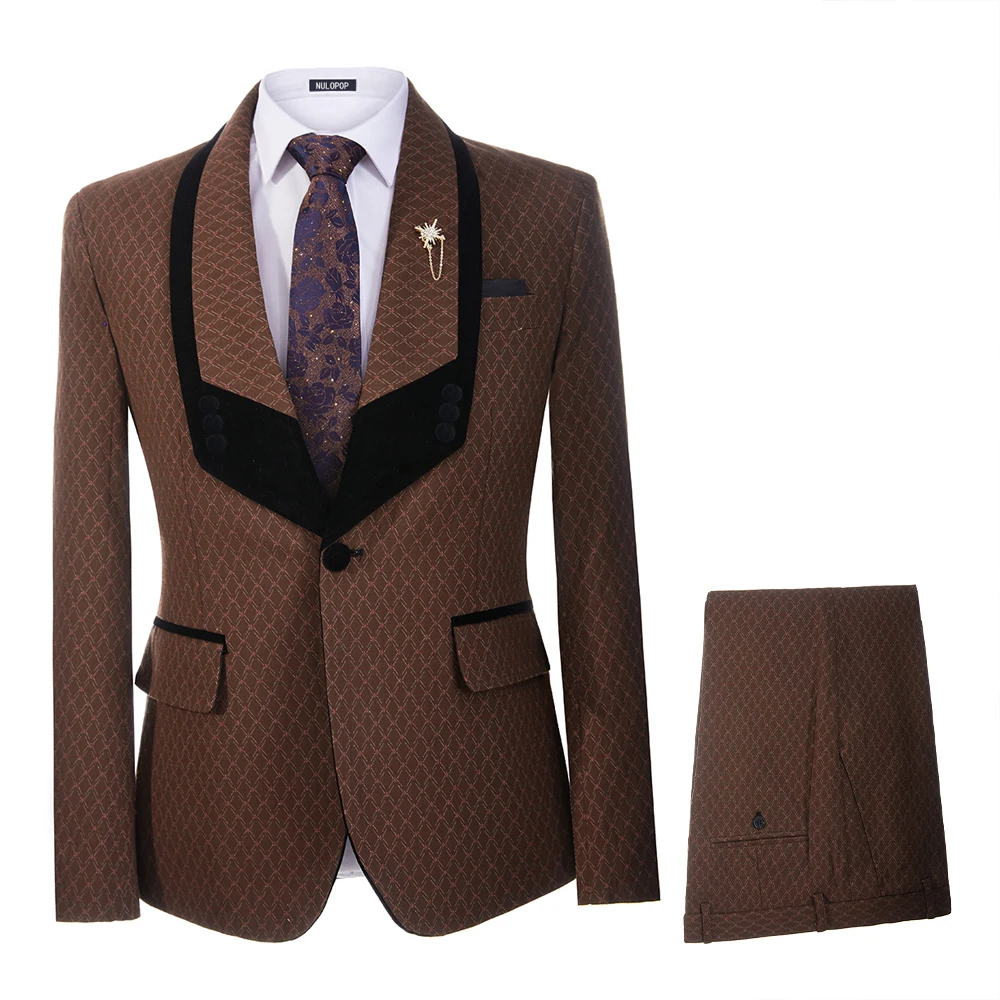 2023 Fashion New Summer Men's Casual Business Brown Linnen Plaid Black Lapel Wedding Dress Slim Fit Suit 2 Pcs Set Jacket Pants
2023 Fashion New Summer Men's Casual Business Brown Linnen Plaid Black Lapel Wedding Dress Slim Fit Suit 2 Pcs Set Jacket Pants