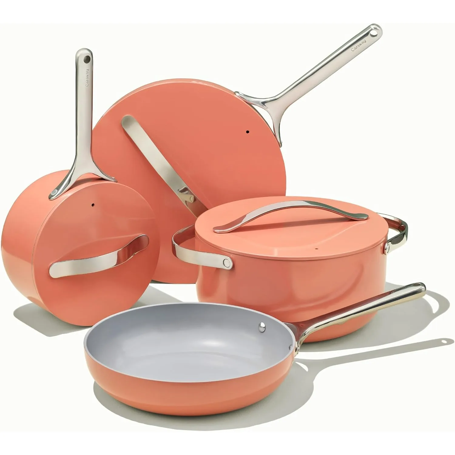 Nonstick Ceramic Cookware Set (12 Piece) Pots, Pans - Oven Safe & Compatible with All Stovetops - Perracotta
Nonstick Ceramic Cookware Set (12 Piece) Pots, Pans - Oven Safe & Compatible with All Stovetops - Perracotta