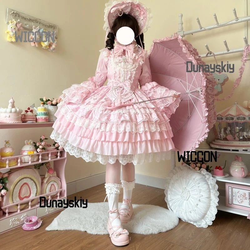 Lolita JSK Suspender Dress Sweet Girl Women's Long Sleeve Inner Shirt Cute Princess Sling Cake Dress cosplay costumes Halloween
Lolita JSK Suspender Dress Sweet Girl Women's Long Sleeve Inner Shirt Cute Princess Sling Cake Dress cosplay costumes Halloween