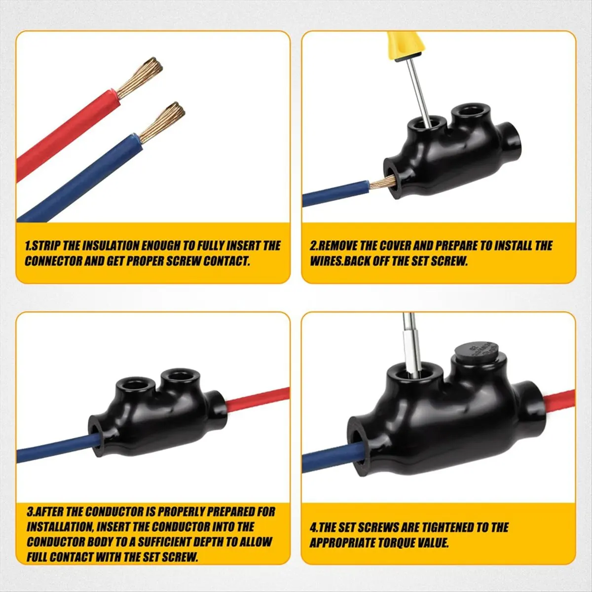 A20I Insulated Wire Connector Splice Connector, Aluminum to Copper Wire Connectors,2-14 Gauge
A20I Insulated Wire Connector Splice Connector, Aluminum to Copper Wire Connectors,2-14 Gauge