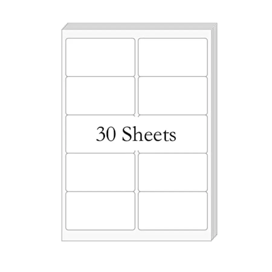 2" x 4" 300 Labels Shipping Mailing Labels, Printable White Sticker Label for Laser Inkjet Printer, Permanent Adhesive Mailing
2" x 4" 300 Labels Shipping Mailing Labels, Printable White Sticker Label for Laser Inkjet Printer, Permanent Adhesive Mailing