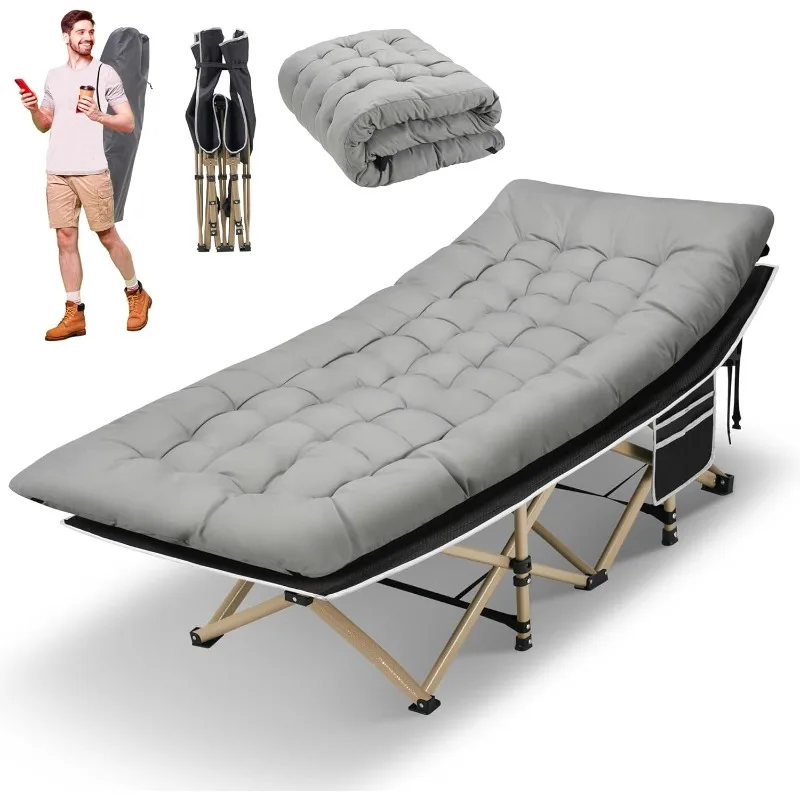 Camping Cot, Portable Camping Cot for Adult, 28" Wide Sleeping Cot Max Load 600LBS with Thick Mattress and Carry Bag
Camping Cot, Portable Camping Cot for Adult, 28" Wide Sleeping Cot Max Load 600LBS with Thick Mattress and Carry Bag