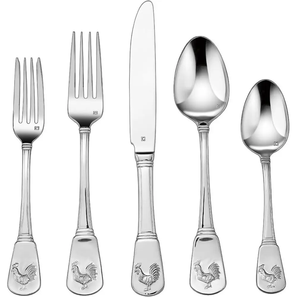 20-Piece Stainless Steel Flatware Set - Elegant Rooster Design, Heavy-Gauge Silverware, Dishwasher Safe
20-Piece Stainless Steel Flatware Set - Elegant Rooster Design, Heavy-Gauge Silverware, Dishwasher Safe