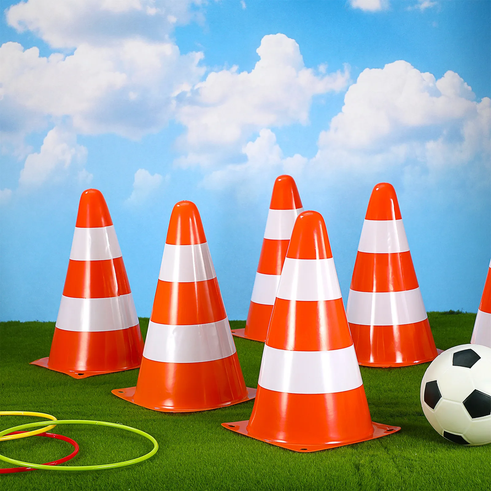 6Pcs Safety Cones Portable Plastic Traffic Markers Stackable High Visibility Road Construction Parking Barrier
6Pcs Safety Cones Portable Plastic Traffic Markers Stackable High Visibility Road Construction Parking Barrier
