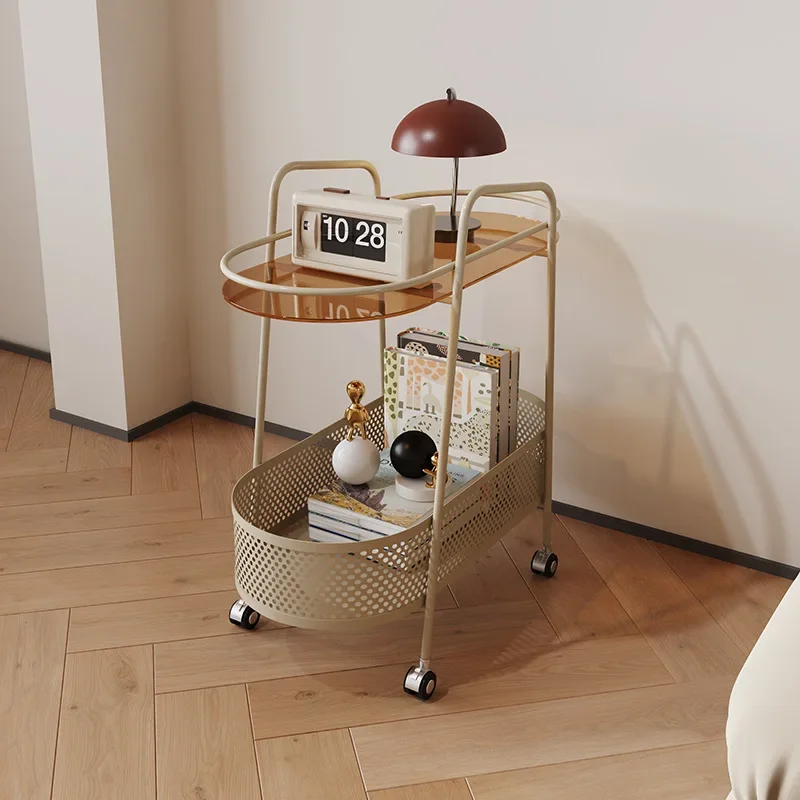 Nordic Coffee Table 2-layer Mobile Bedside Table Tempered Glass Storage Cart High Temperature Baking Paint Living Room Table
Nordic Coffee Table 2-layer Mobile Bedside Table Tempered Glass Storage Cart High Temperature Baking Paint Living Room Table