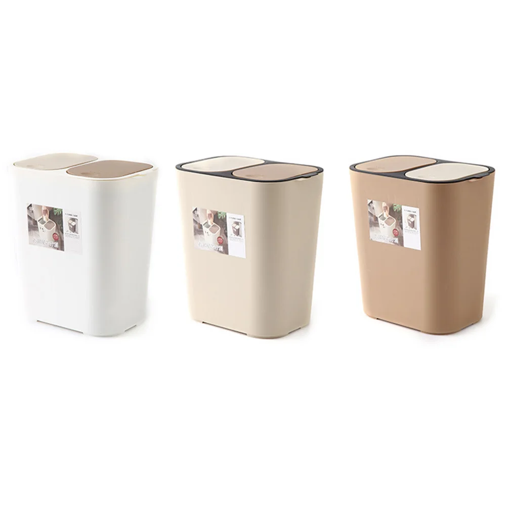 1pc Double Layer Trash Can 2-Level Wet Dry Separation Plastic Dustbin For Home Kitchen Office Garbage Bin Organizer Container
1pc Double Layer Trash Can 2-Level Wet Dry Separation Plastic Dustbin For Home Kitchen Office Garbage Bin Organizer Container