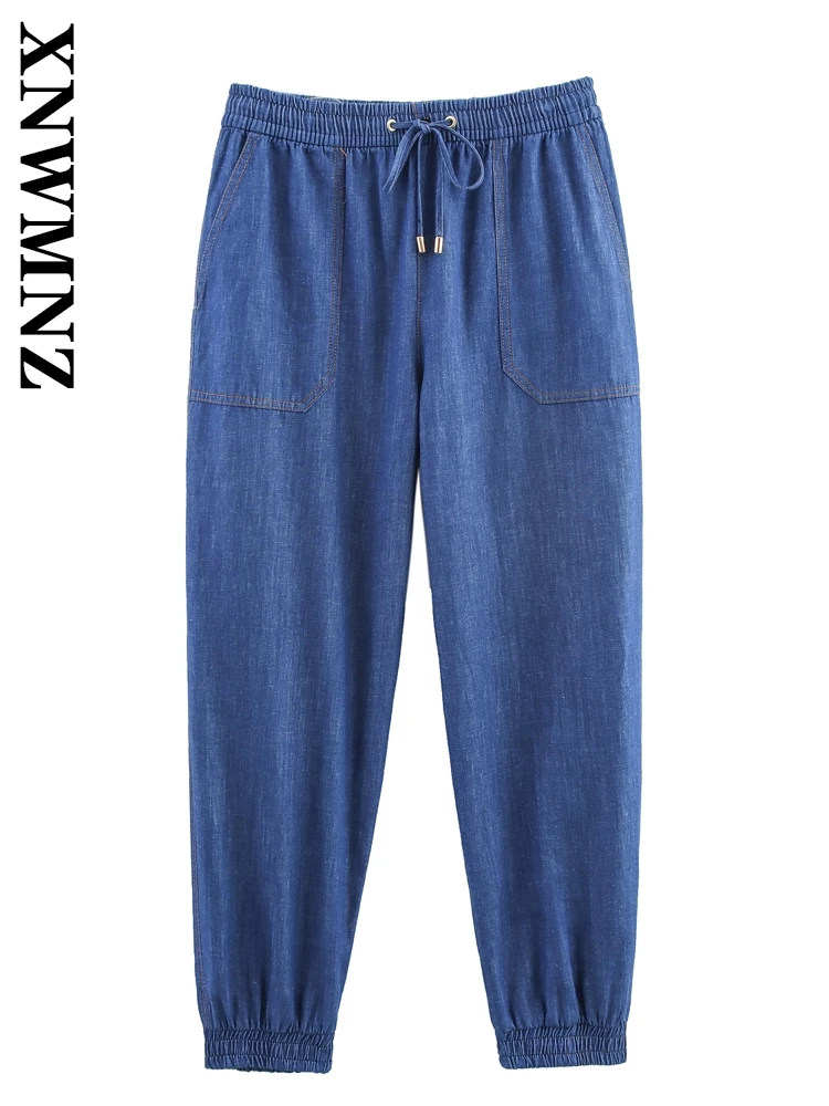 XNWMNZ 2025 Summer New Lady Simple Fashion drawstring tie-waist Denim High Waist Casual Spring Woman's Blue Long Pants Commuting
XNWMNZ 2025 Summer New Lady Simple Fashion drawstring tie-waist Denim High Waist Casual Spring Woman's Blue Long Pants Commuting