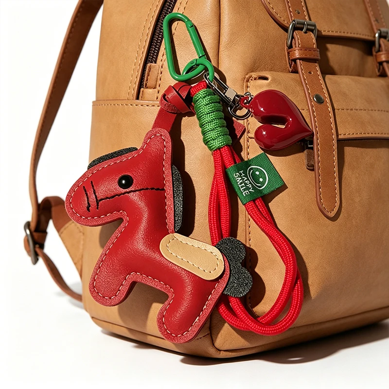 Vintage Style Horse Bag Pendant PU Leather Lightweight Design Horse Hanging Rope Rope Attachment Cartoon Design
Vintage Style Horse Bag Pendant PU Leather Lightweight Design Horse Hanging Rope Rope Attachment Cartoon Design