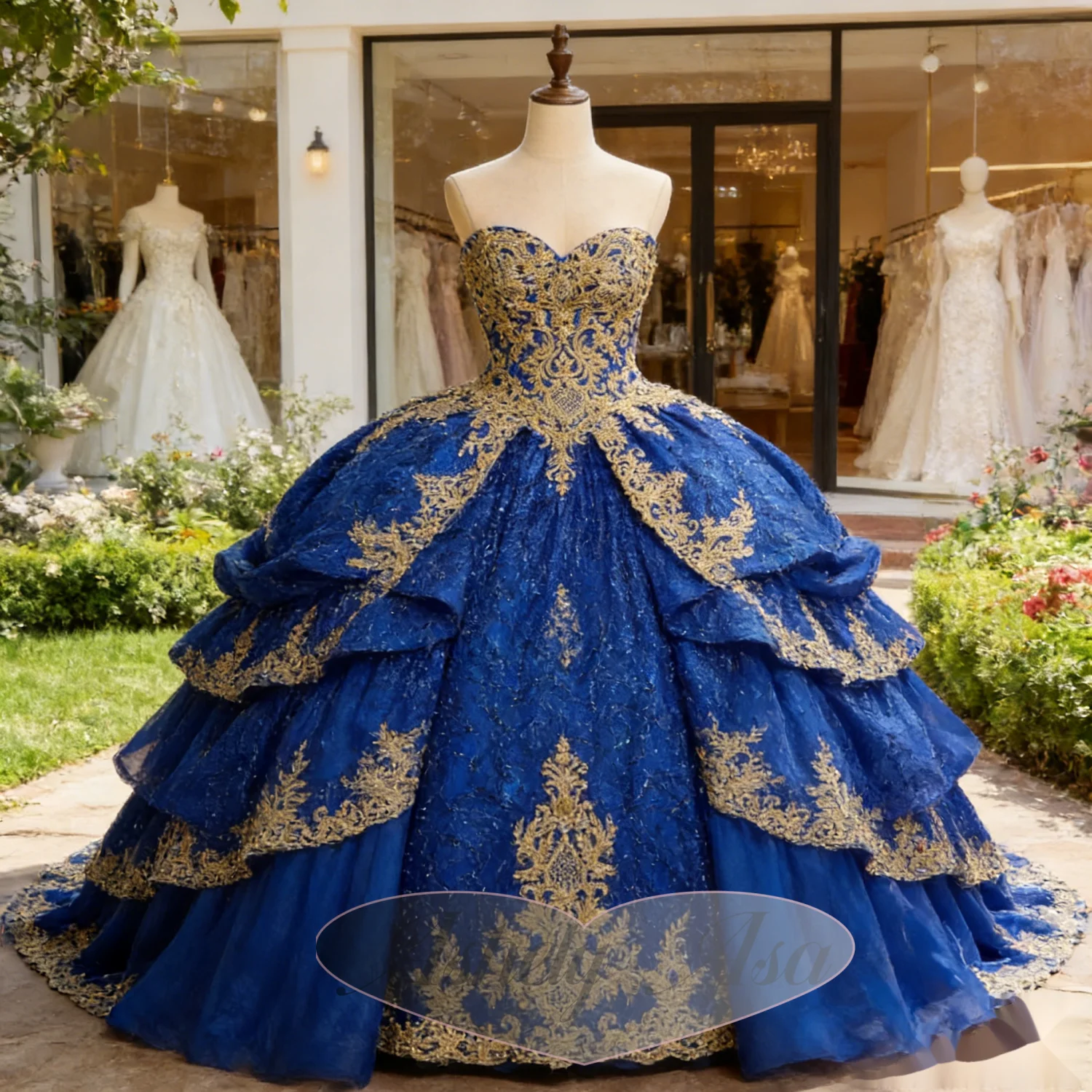 Customized Luxury Royal Blue Prom Dress Special Occasion Wear Gold Applique Ball Quinceanera Dress With Long Sleeve Jacket 2026
Customized Luxury Royal Blue Prom Dress Special Occasion Wear Gold Applique Ball Quinceanera Dress With Long Sleeve Jacket 2026