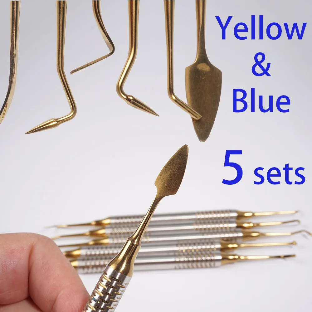 6pcs/set Dental Composite Resin Filling Spatula Titanium Plated Head Resin Filler Set Thick Handle Restoration Dentist Tools
6pcs/set Dental Composite Resin Filling Spatula Titanium Plated Head Resin Filler Set Thick Handle Restoration Dentist Tools