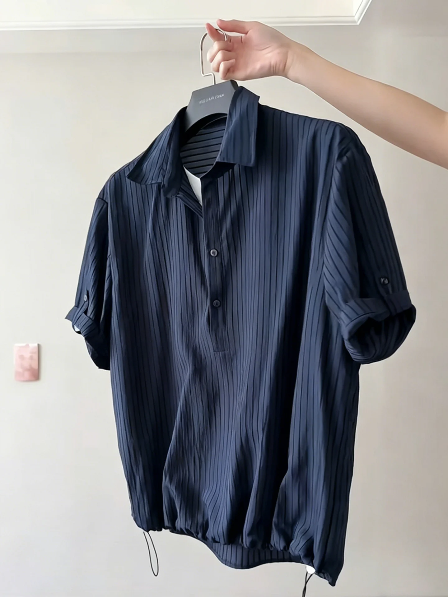 Men's Cleanfit Design Ice Silk Shirt Short Sleeve Striped Fake Two-Piece Summer Loose Fit Breathable Comfortable Polyest...
Men's Cleanfit Design Ice Silk Shirt Short Sleeve Striped Fake Two-Piece Summer Loose Fit Breathable Comfortable Polyest...