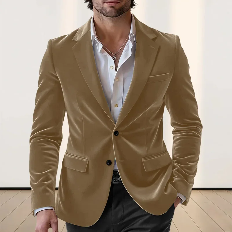 Высококачественный мужской пиджак (1 шт.), вельветовый, однобортный, приталенный, деловой повседневный блейзер для свадьбы и вечеринок
Высококачественный мужской пиджак (1 шт.), вельветовый, однобортный, приталенный, деловой повседневный блейзер для свадьбы и вечеринок