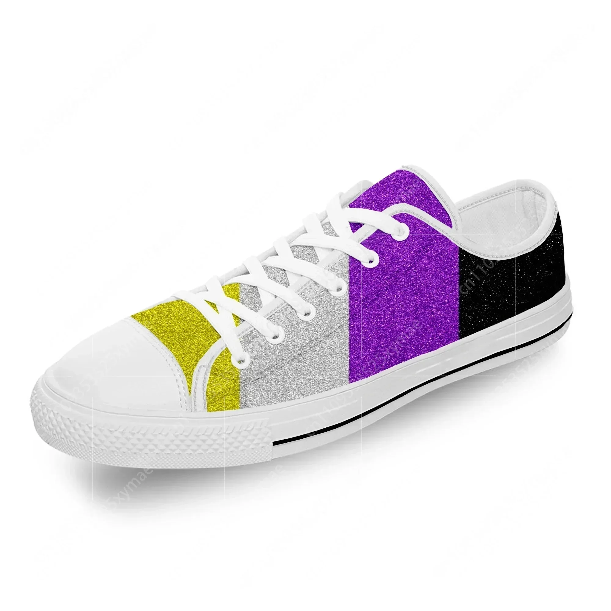 Non binary Flag Sneakers Men Women Enby Pride Funny Fashion 3D Print Low Top Canvas Shoes Lightweight Breathable Shoes
Non binary Flag Sneakers Men Women Enby Pride Funny Fashion 3D Print Low Top Canvas Shoes Lightweight Breathable Shoes
