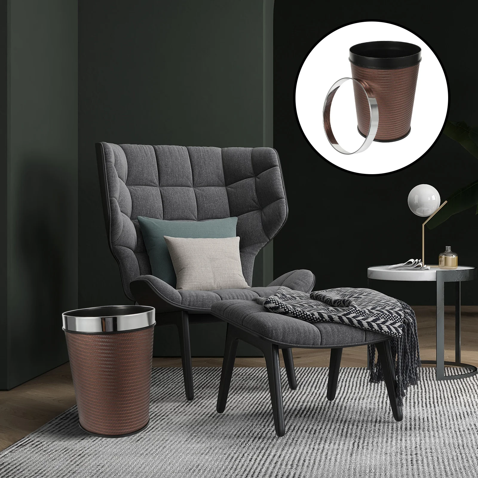 Большой винтажный мусорный бак из нержавеющей стали без крышки, мусорное ведро для дома, кухни, офиса, ванной комнаты, мусорное ведро, металлический мусорный бак
Большой винтажный мусорный бак из нержавеющей стали без крышки, мусорное ведро для дома, кухни, офиса, ванной комнаты, мусорное ведро, металлический мусорный бак