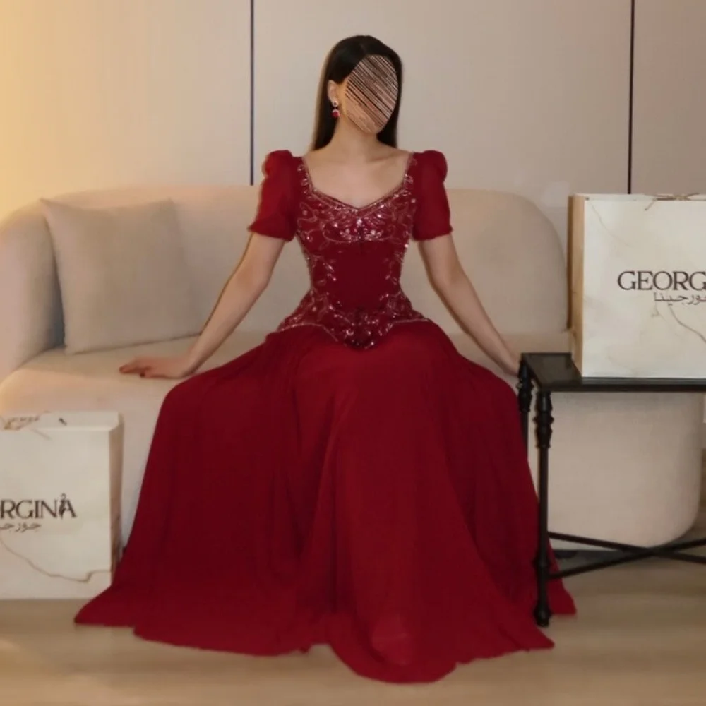 Customized Fashion Chiffon Pleat Sequined A-line Sweetheart Long Bespoke Occasion Evening Dresses Classic
Customized Fashion Chiffon Pleat Sequined A-line Sweetheart Long Bespoke Occasion Evening Dresses Classic