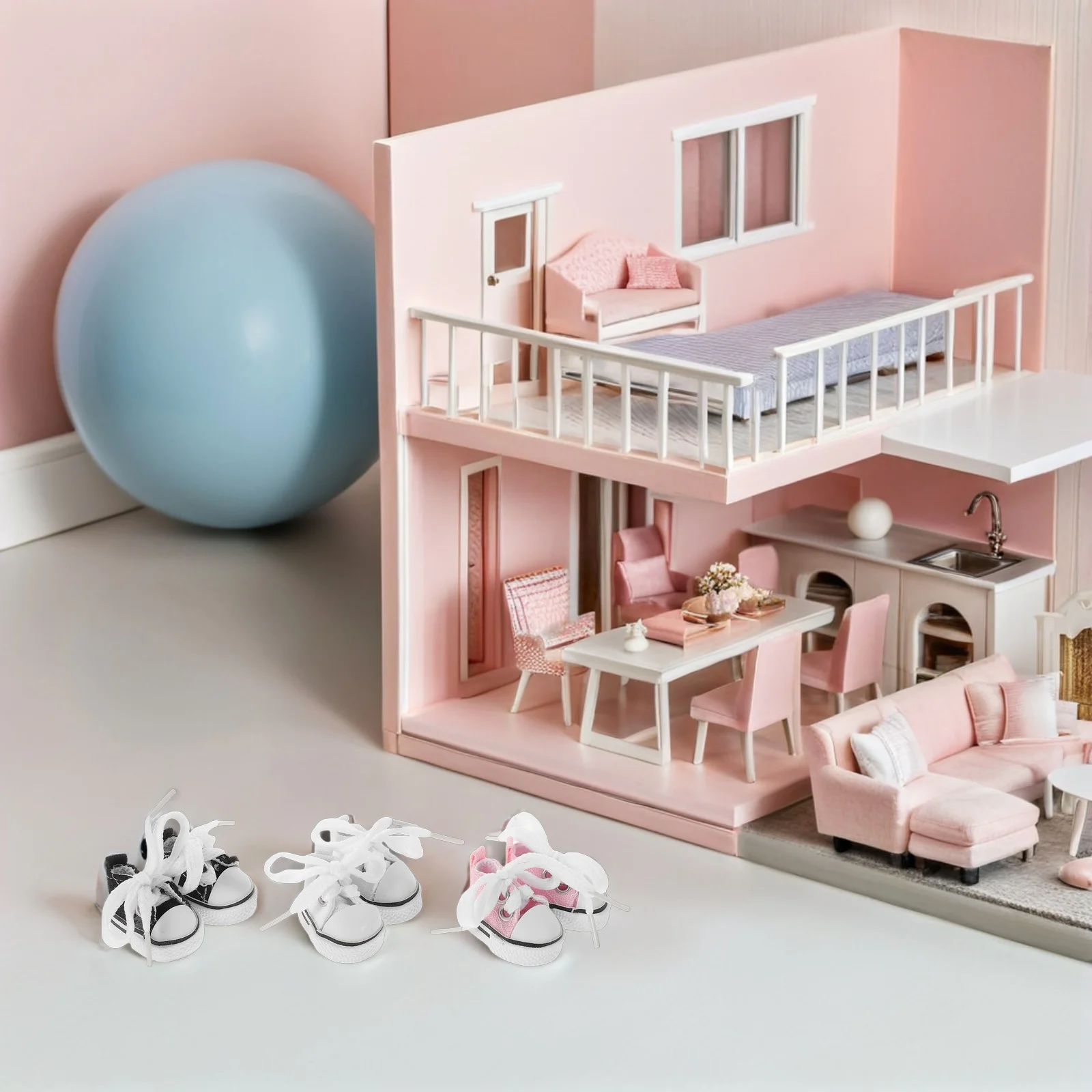 3pcs Mini Shoes Decor 17Cm Canvas Sneakers For Dollhouse Fashion Outfits Dress Up Party Holiday Accessory Bjd Footwear Wardrobe
3pcs Mini Shoes Decor 17Cm Canvas Sneakers For Dollhouse Fashion Outfits Dress Up Party Holiday Accessory Bjd Footwear Wardrobe