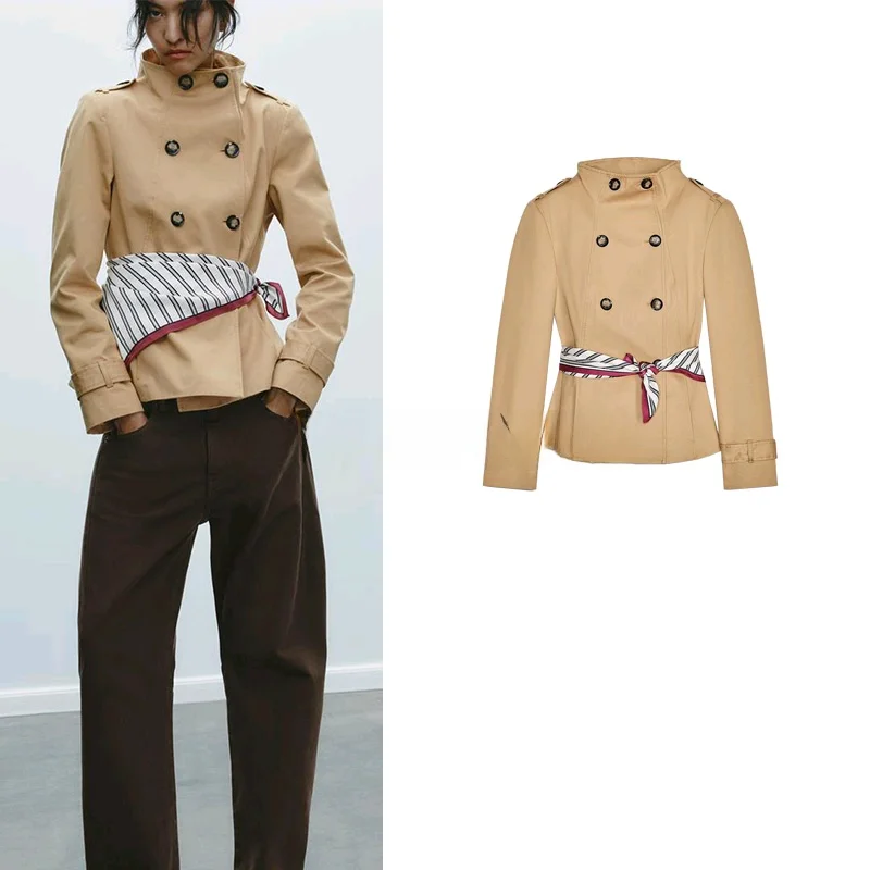 Spring New Arrival Women's Long Sve Print Scarf Lightweight Stand Collar Double Breasted ort Coat Jaet ZA
Spring New Arrival Women's Long Sve Print Scarf Lightweight Stand Collar Double Breasted ort Coat Jaet ZA