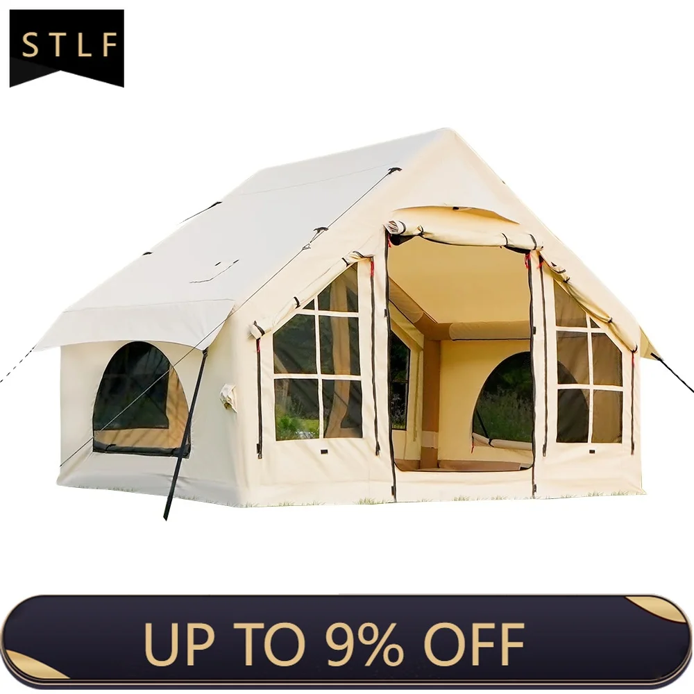Inflatable Camping Tent 4-8 Person 4-Season 100% Waterproof Oxford Fabric Luxury Glamping Tent Easy Setup with Carry Bag
Inflatable Camping Tent 4-8 Person 4-Season 100% Waterproof Oxford Fabric Luxury Glamping Tent Easy Setup with Carry Bag