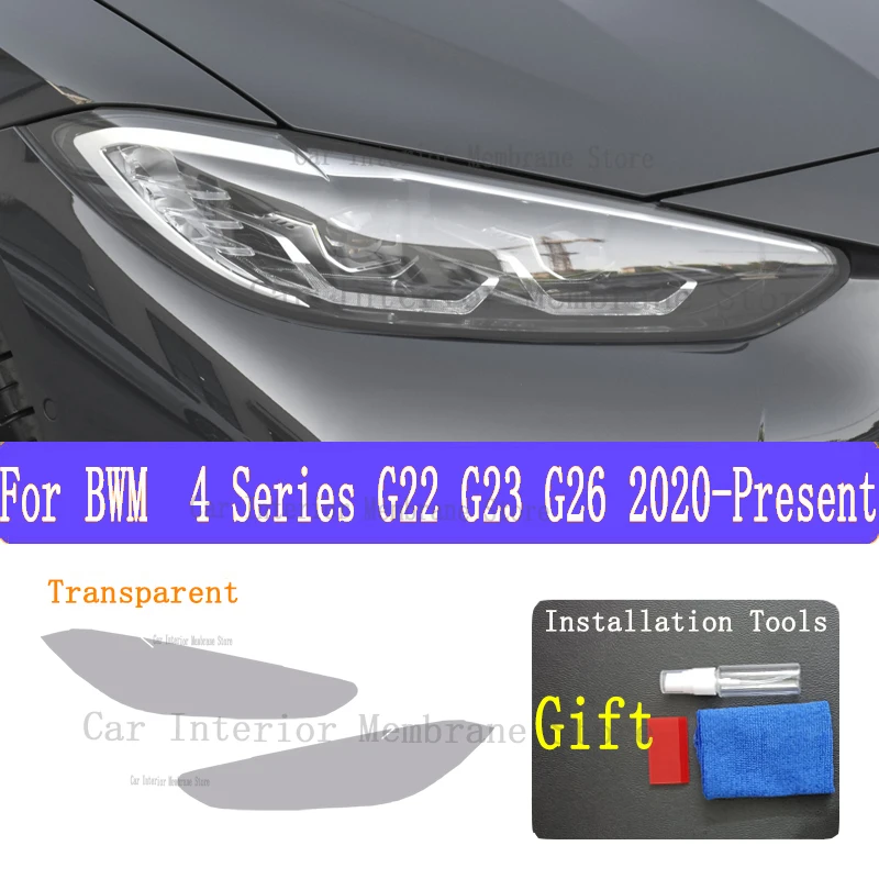 For BMW 4 Series G22 G23 G26 2022 TPU Car Exterior Headlights Anti-Scratch Protective Film Headlamps Repair Sticker Accessories
For BMW 4 Series G22 G23 G26 2022 TPU Car Exterior Headlights Anti-Scratch Protective Film Headlamps Repair Sticker Accessories