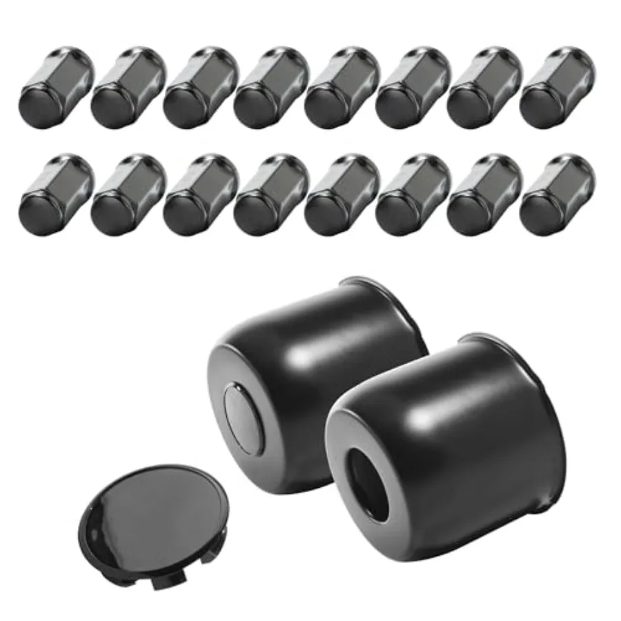 2-Pack and Trailer Wheel Lug Sets - Wheel Cover Carbon Steel Hub Cap with 16 Capped 9/16″-18 Lug Nuts for Trailer Truck RV SUV
2-Pack and Trailer Wheel Lug Sets - Wheel Cover Carbon Steel Hub Cap with 16 Capped 9/16″-18 Lug Nuts for Trailer Truck RV SUV
