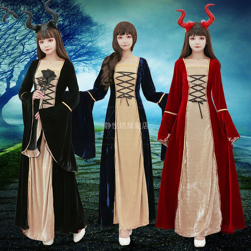 Halloween Costume for Women Retro Medieval Dress Queen Cosplay Disfraz Palace Style Vestisos
Halloween Costume for Women Retro Medieval Dress Queen Cosplay Disfraz Palace Style Vestisos