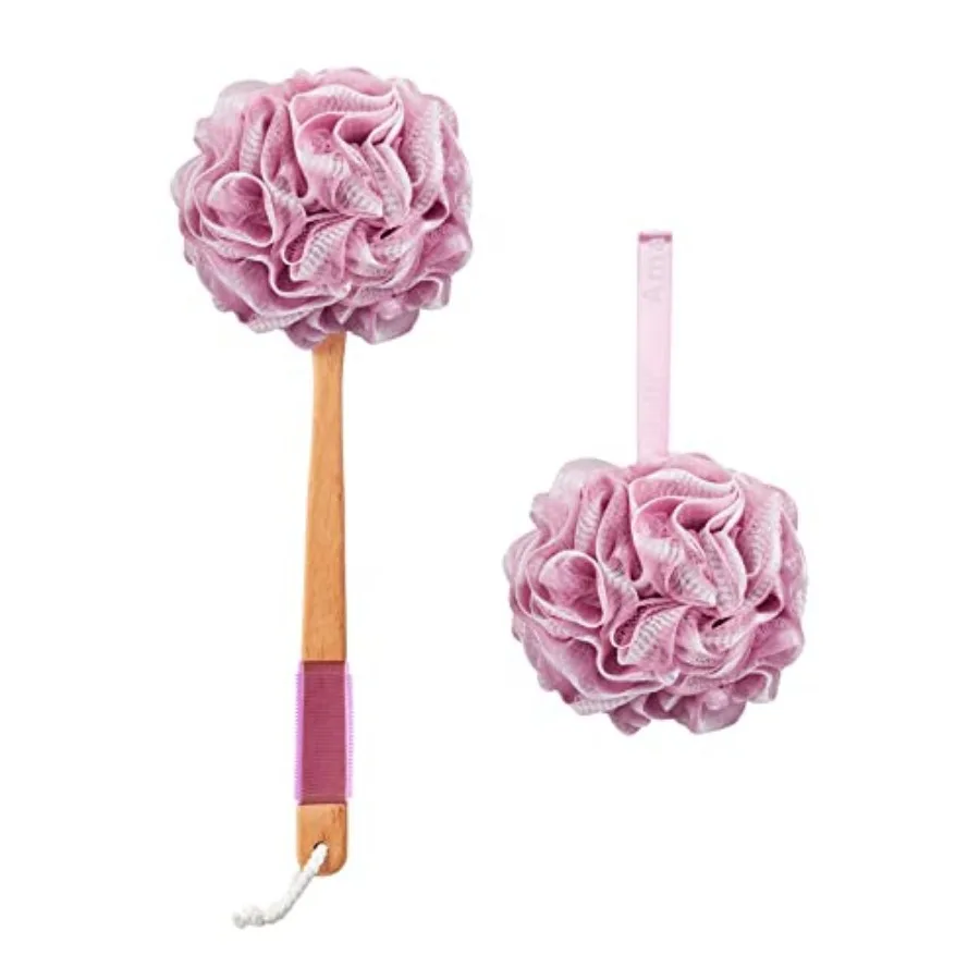 Shower Sponge Loofah Back Scrubber, PE Soft Mesh Loofah Body Scrubber with Long Wooden Handle, Bath Sponge for Men Women
Shower Sponge Loofah Back Scrubber, PE Soft Mesh Loofah Body Scrubber with Long Wooden Handle, Bath Sponge for Men Women