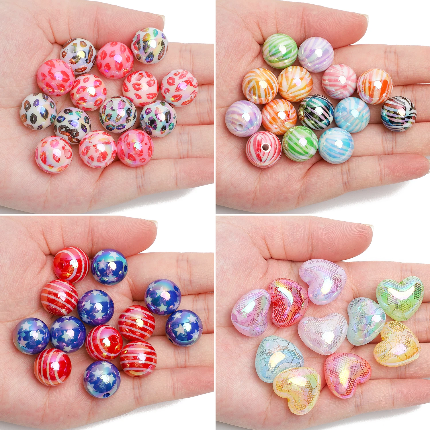 10PCS Mixed Plated AB Color Acrylic Beads Round Heart Bow Tie Loose Beads For Jewelry Making Supplies Charms Bracelets Accessory
10PCS Mixed Plated AB Color Acrylic Beads Round Heart Bow Tie Loose Beads For Jewelry Making Supplies Charms Bracelets Accessory