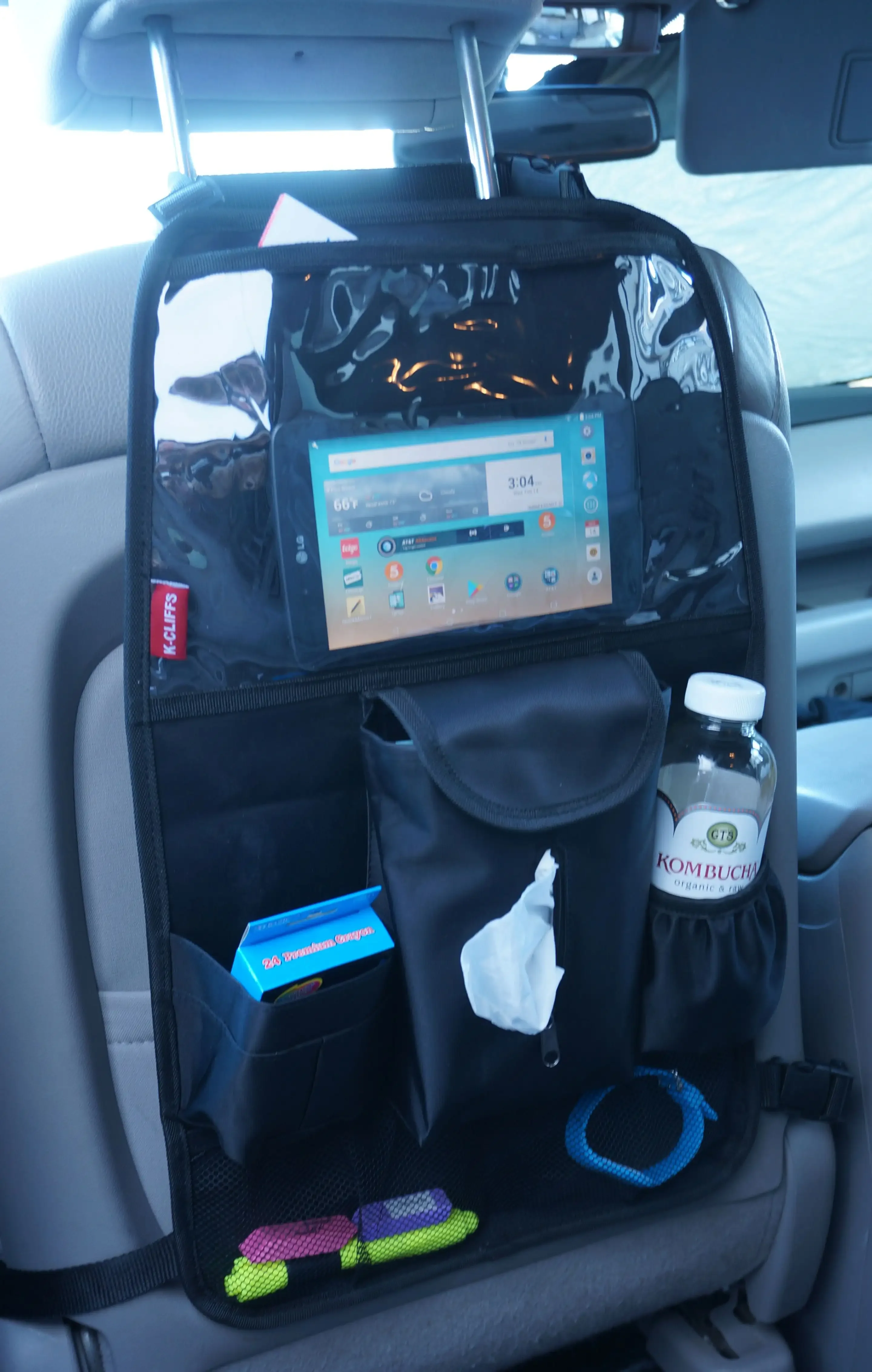 Backseat Organizer for Car w/ Kick Proof Mat & Tablet Holder, Heavy Duty 23"x14" Kids Seat Protector Storage,black
Backseat Organizer for Car w/ Kick Proof Mat & Tablet Holder, Heavy Duty 23"x14" Kids Seat Protector Storage,black
