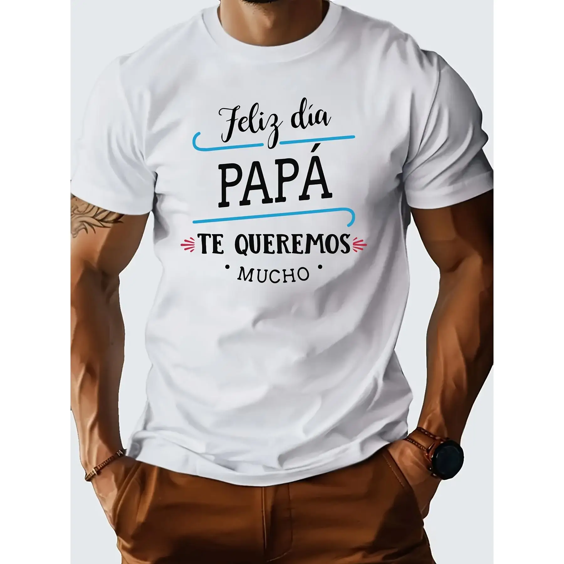 Spanish T-shirt Men Women Unisex Feliz Dia Papa Te Queremos Mucho Slogan Tee Casual Short Sleeve Father's Day Gift
Spanish T-shirt Men Women Unisex Feliz Dia Papa Te Queremos Mucho Slogan Tee Casual Short Sleeve Father's Day Gift