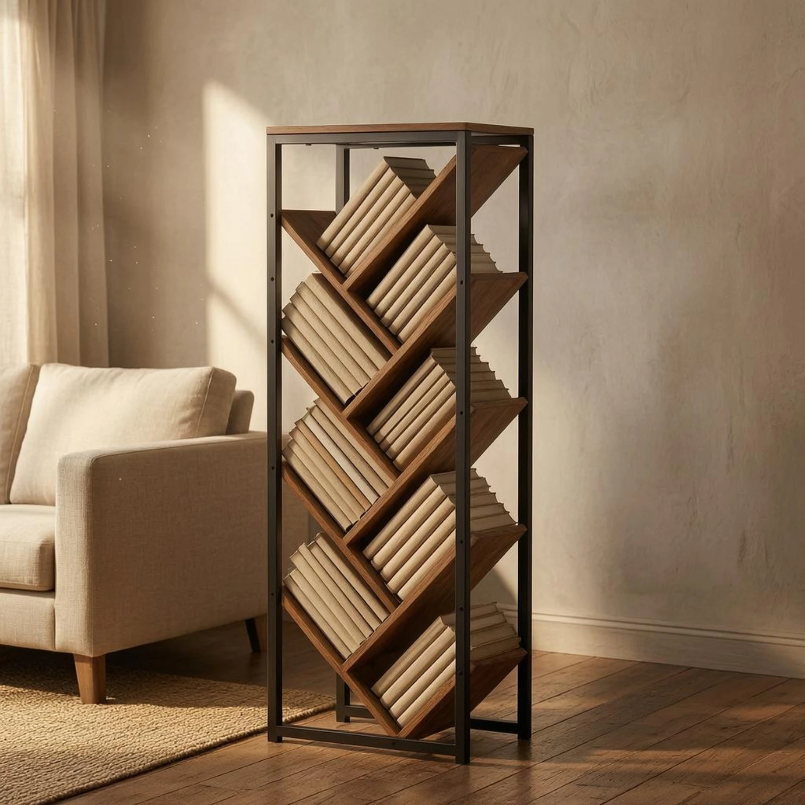 Tree Bookshelf Branch-Like Design Tree Bookcase Floor Standing Bookshelf Black Metal Frame Floor Standing Bookcase
Tree Bookshelf Branch-Like Design Tree Bookcase Floor Standing Bookshelf Black Metal Frame Floor Standing Bookcase