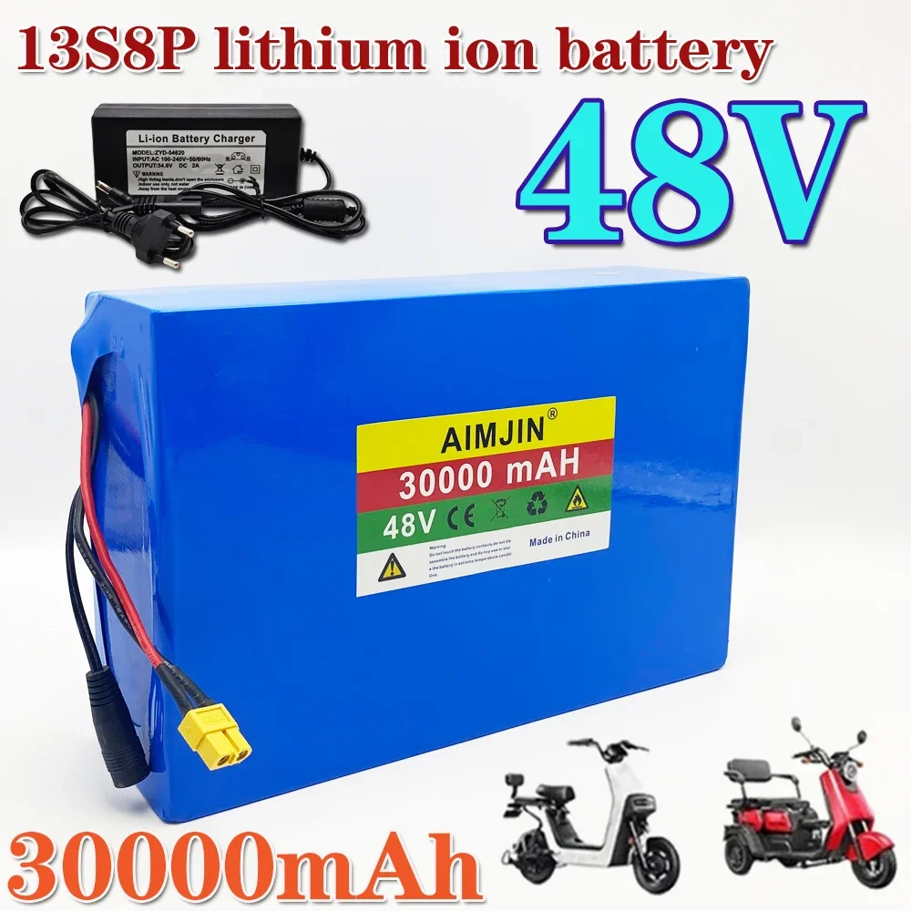 13S8P Battery 48V 30000mAh Lithium Battery Pack 1000W Bicycle Battery with Built-in 50A BMS
13S8P Battery 48V 30000mAh Lithium Battery Pack 1000W Bicycle Battery with Built-in 50A BMS